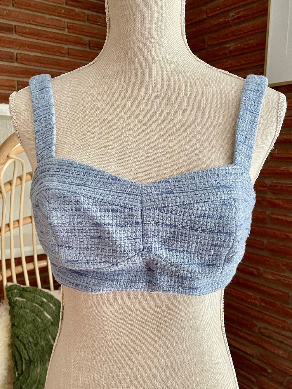 Gaala Paris Tweed Bustier Top